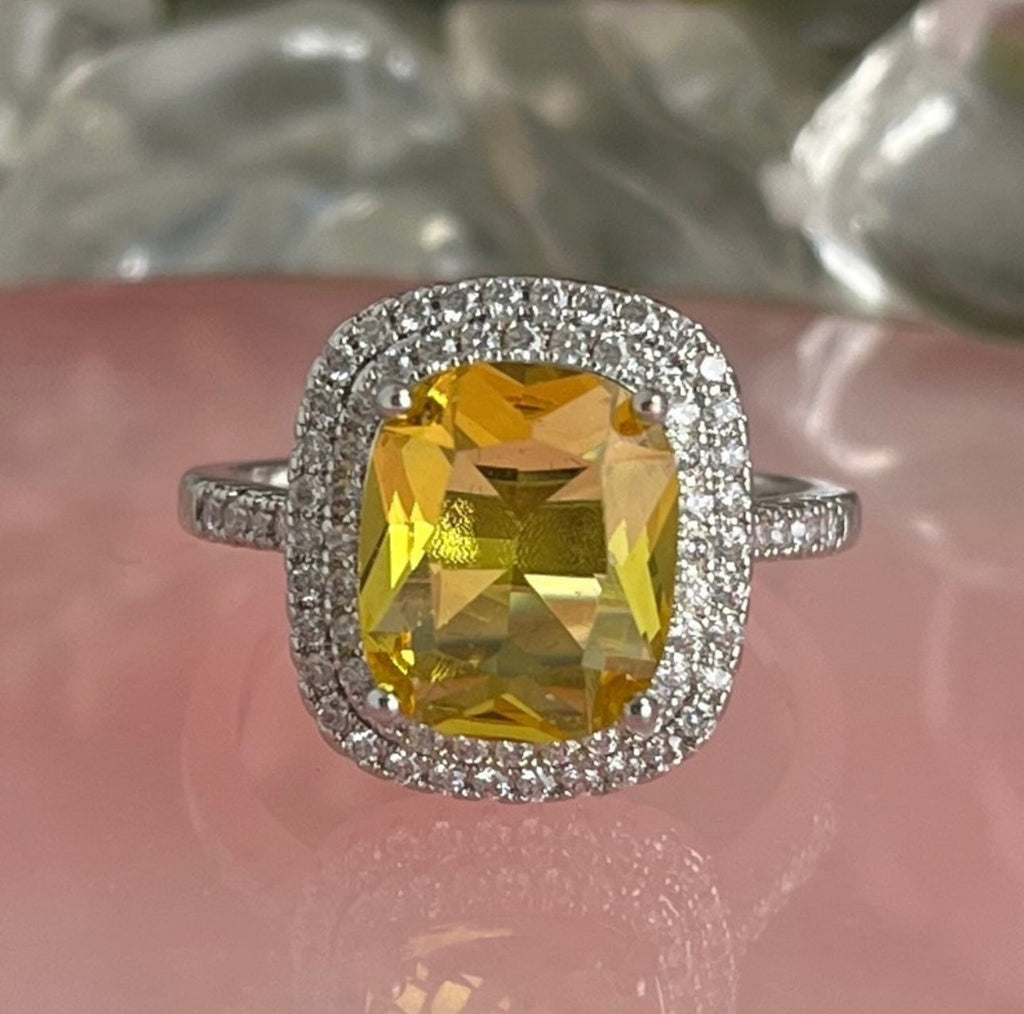 The Timeless Allure of Yellow Citrine Cocktail Rings