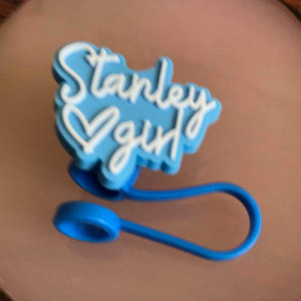 Straw Toppers-Stanleys-Blue/White