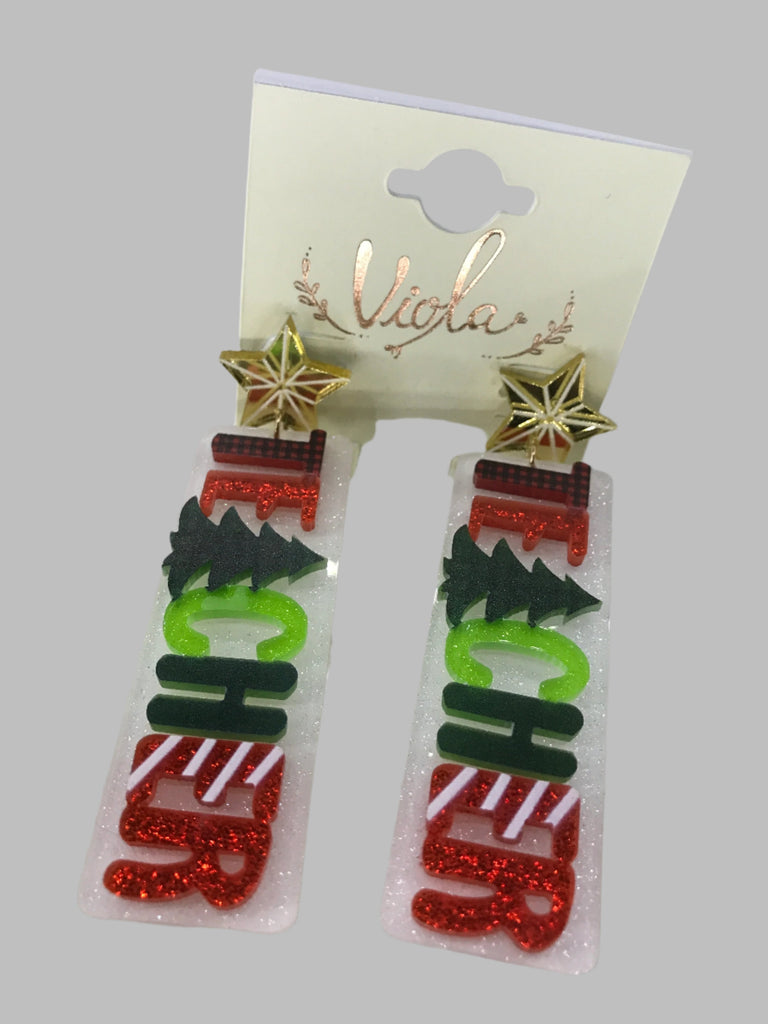 Viola Christmas Earrings-Star/Teacher