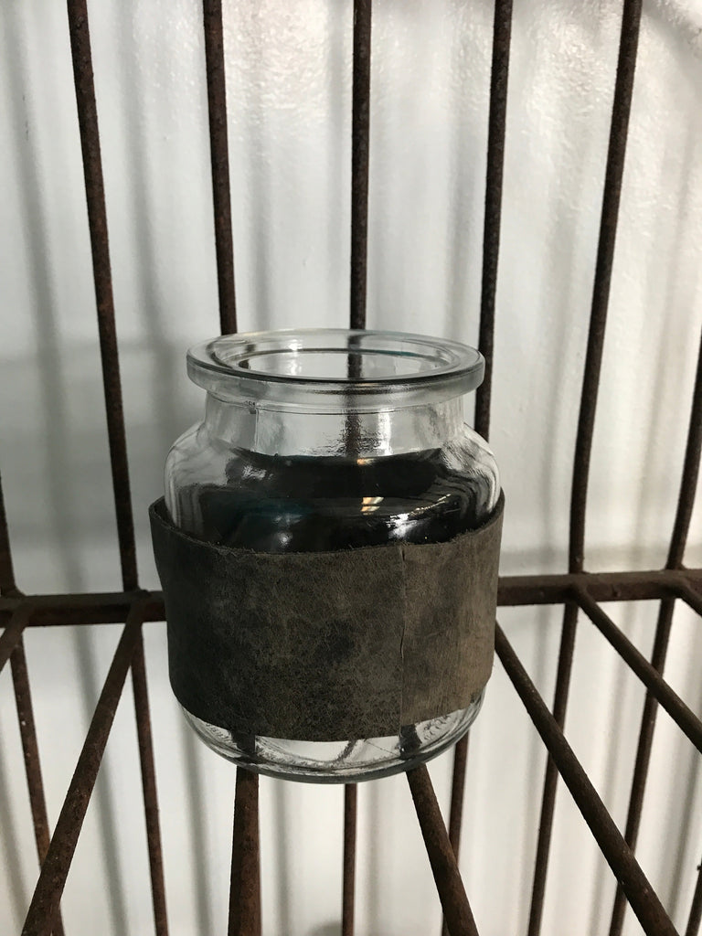 Leather Band Glass Jar OhhMy! Gifts and Things, LLC