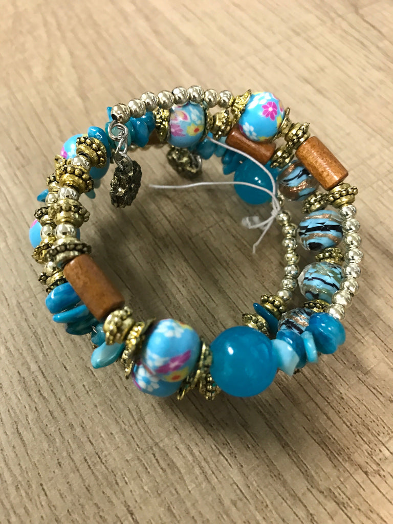 Circle 3 tier beaded Bracelet Shirley Ollison