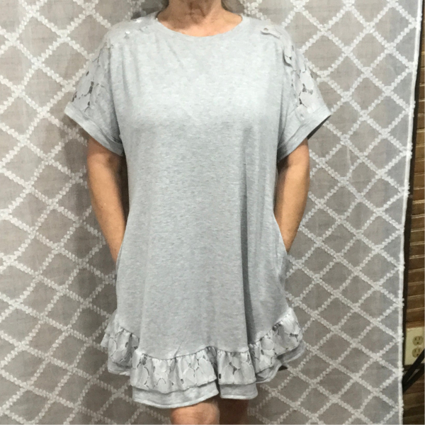Gray Baby Doll Dress