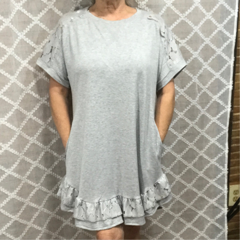 Gray Baby Doll Dress
