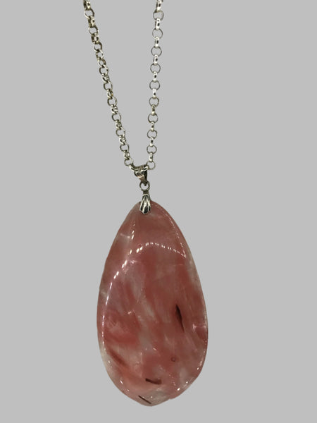 Assorted Necklaces-Gemstone Pink-13"
