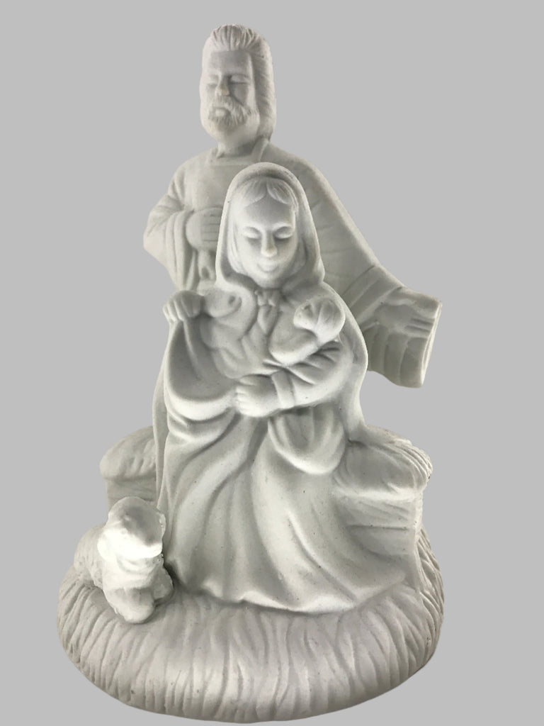 White Nativity Scene 8"high