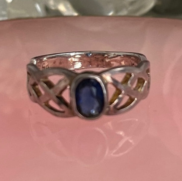 ~Ring: Sterling Silver Blue Stone OhhMy! Gifts and Things, LLC
