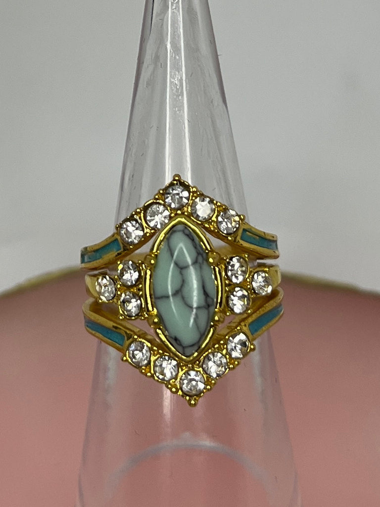 ~Ring: 3 ring set inlaid with rhinestones OhhMy! Gifts and Things, LLC