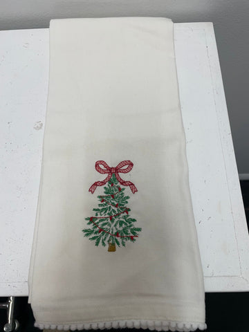 Christmas Kitchen towel w/embroidery christmas tree Skylar Freeman