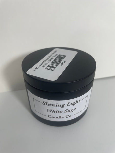 4 oz. Homemade Soy Candles-White Sage