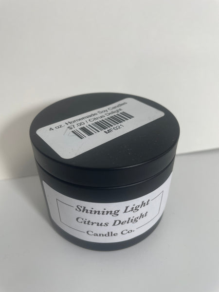 4 oz. Homemade Soy Candles-Citrus Delight