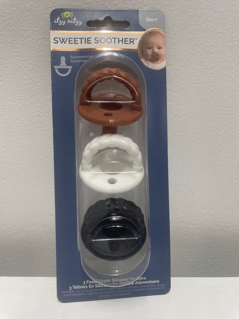 Sweetie Soother 3pk-pacifer Brown/white/black