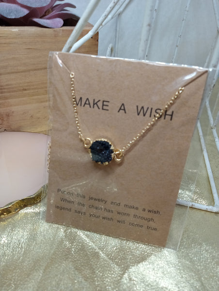 Make A Wish Necklaces-black