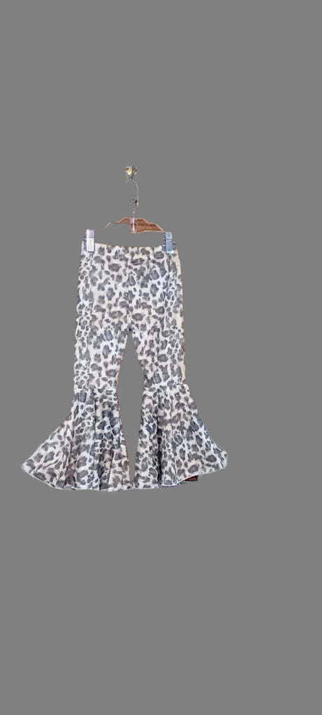 Girls Vintage Leopard Flares