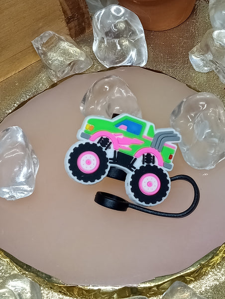 Straw Truck Toppers-Pink-mint green
