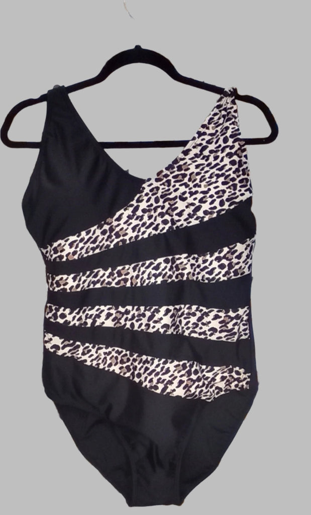 Black and Leopard Bathing Suit
