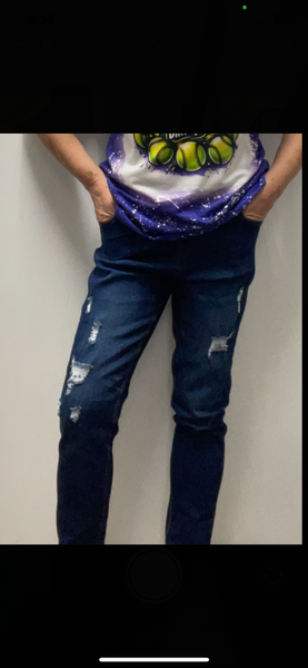 Skinny Jean Distressed Jeggings