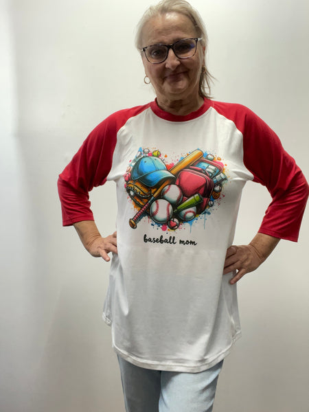 3/4 Sleeve T-Shirts-baseball