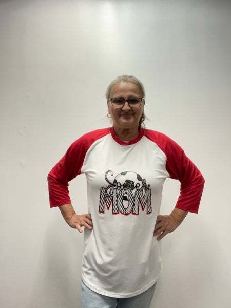 3/4 Sleeve T-Shirts-soccer mom