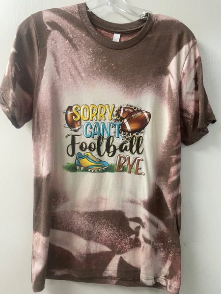 Sport T-Shirts-sorry cant football bye. White Brown Pale Pink