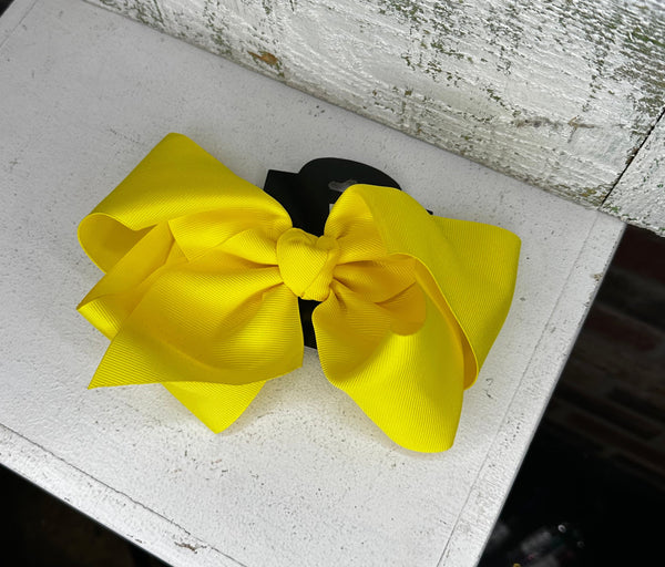 3in Hair Bow-Yellow