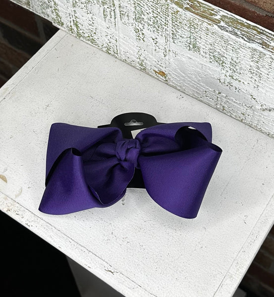 3in Hair Bow-Deep Purple