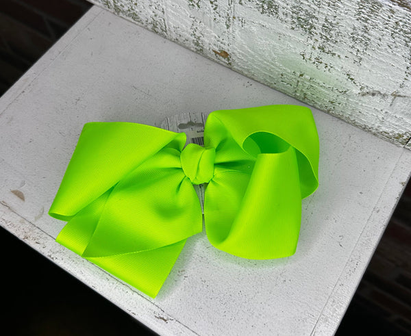 3in Hair Bow-Neon Green