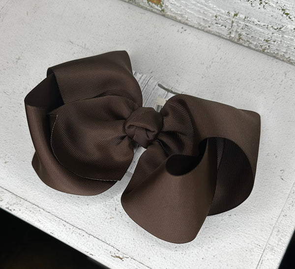 3in Hair Bow-Brown