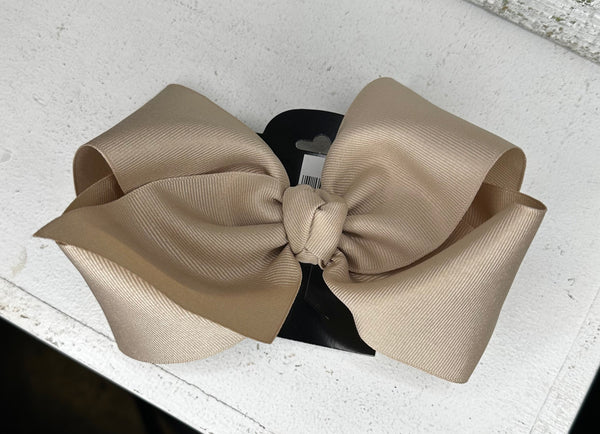 3in Hair Bow-Tan