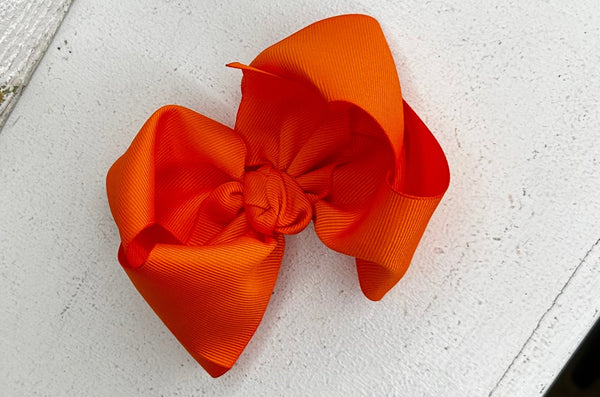 3in Hair Bow-Orange