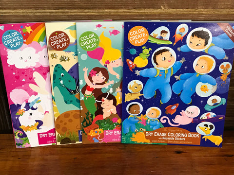 Color, Create, and Play Dry Erase Book w/Stickers Natasha May