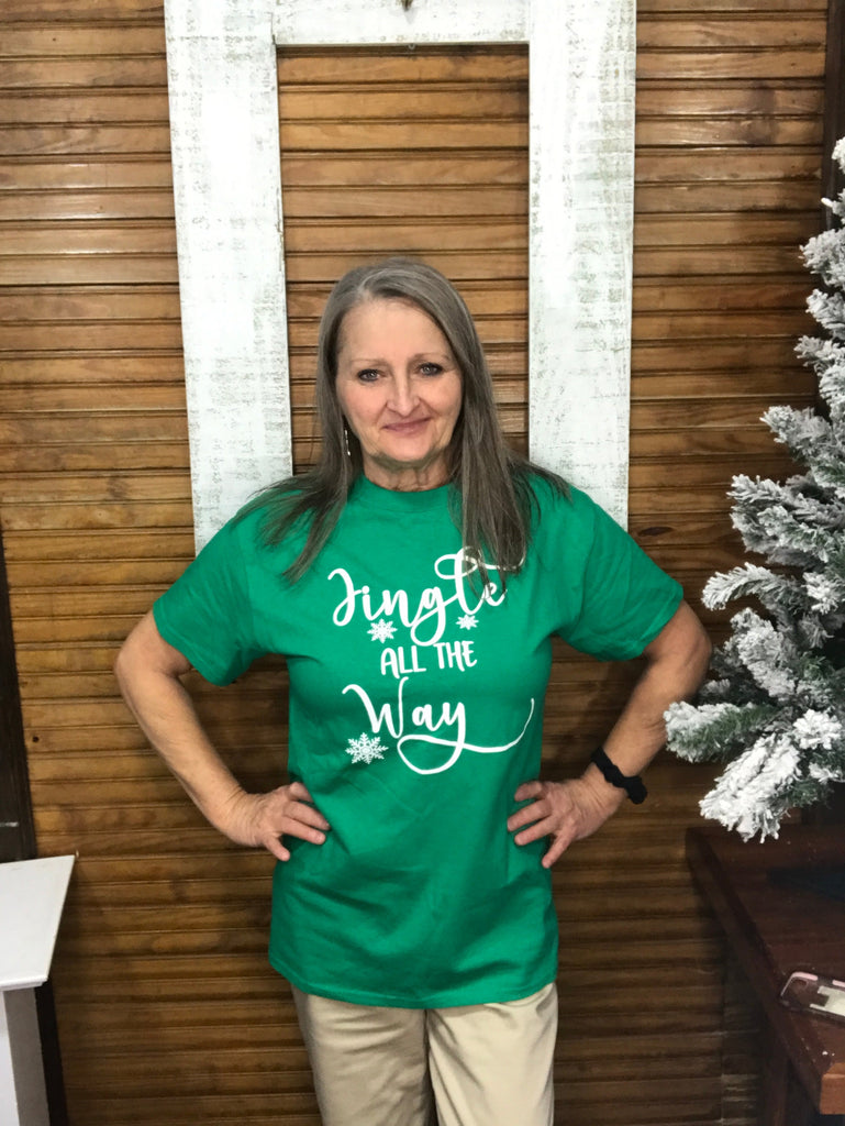 Short Sleeve green-Jingle All The Way Tshirt