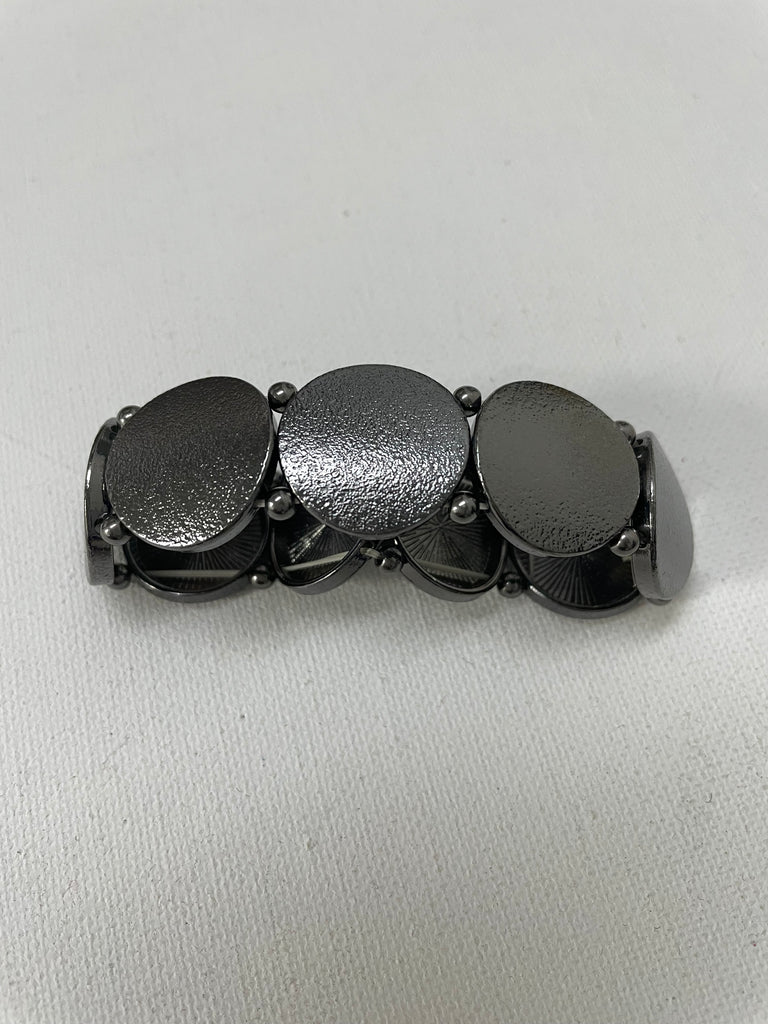 Pewter Disc Stretch Bracelet