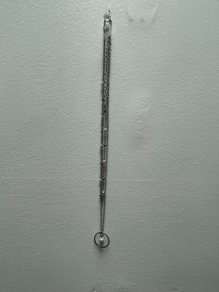 Silver 15"Double Pearl Circle Necklace w/ 3" extension OhhMy! Gifts and Things, LLC