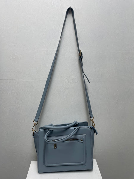Blue Pewter Purse w/Belt Strap