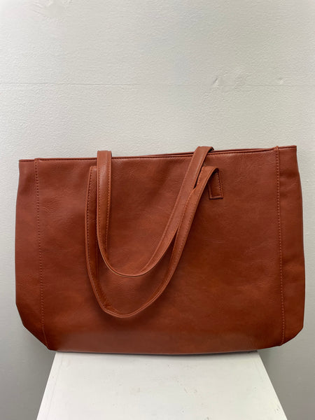 Aspen Lane 18"x13" Tote w/Shoulder Strap-burnt orange