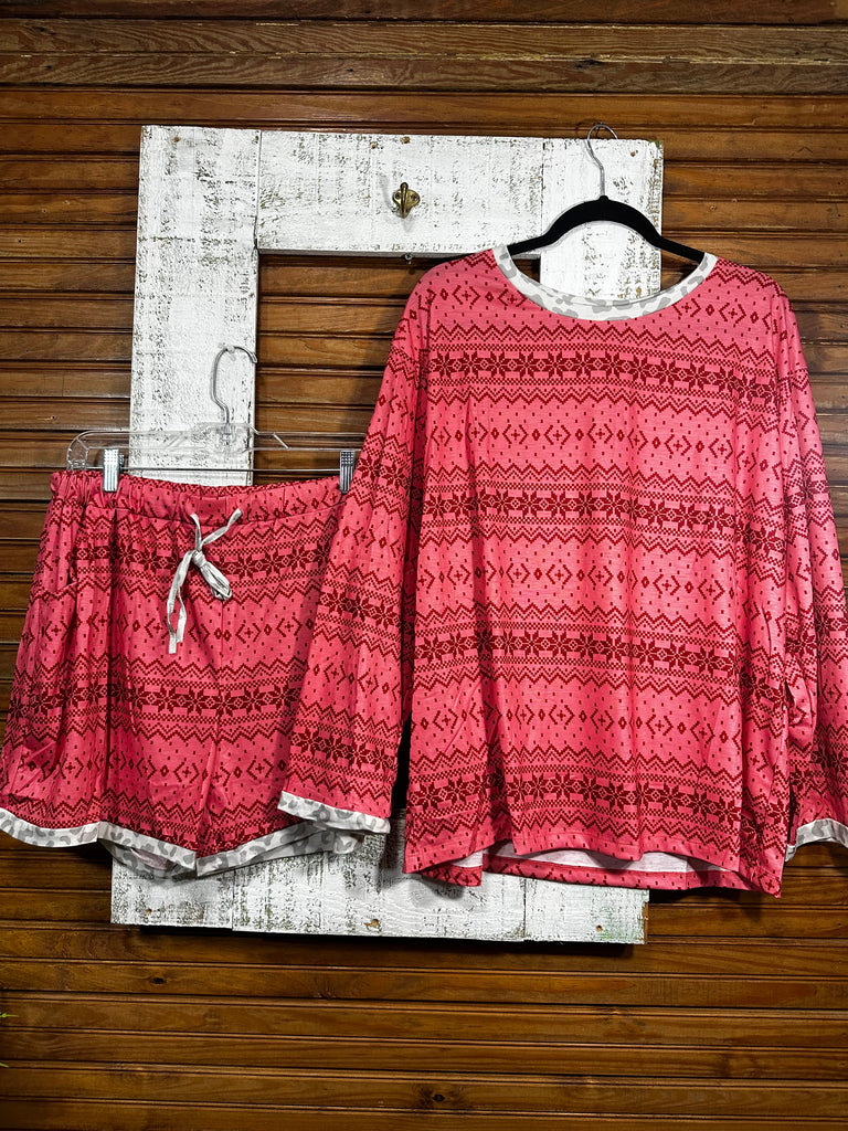 Pink Loungewear Shorts Set OhhMy! Gifts and Things, LLC