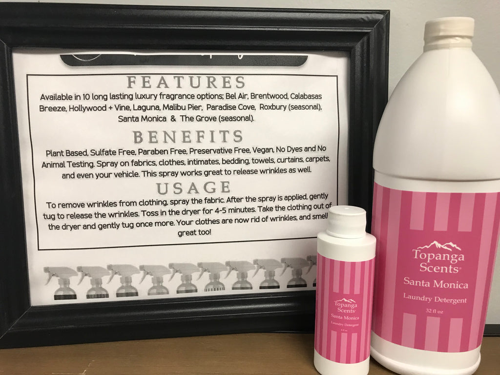 Topanga Scents Laundry Detergent-santa Monica 4oz-32oz.