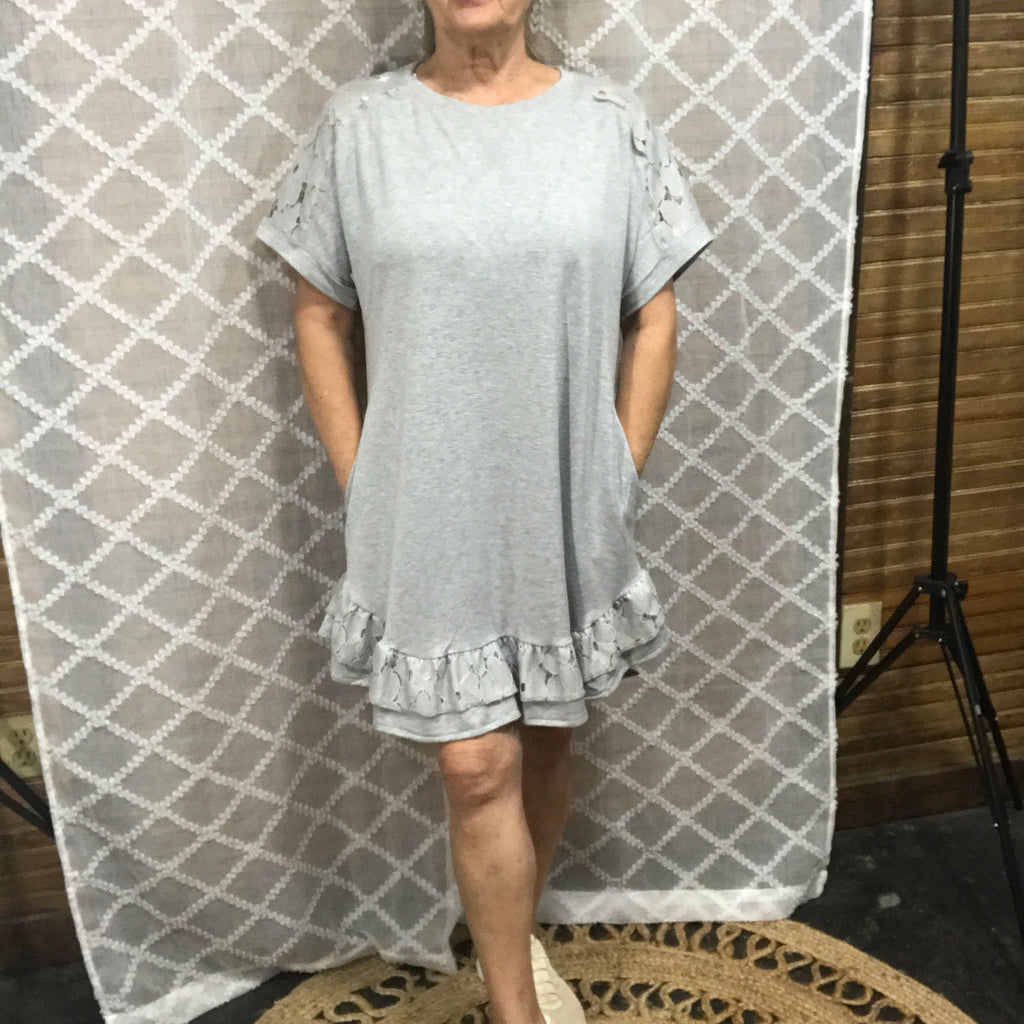Gray Baby Doll Dress