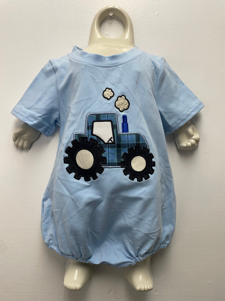Abbie & Evie Onesie w/tractor