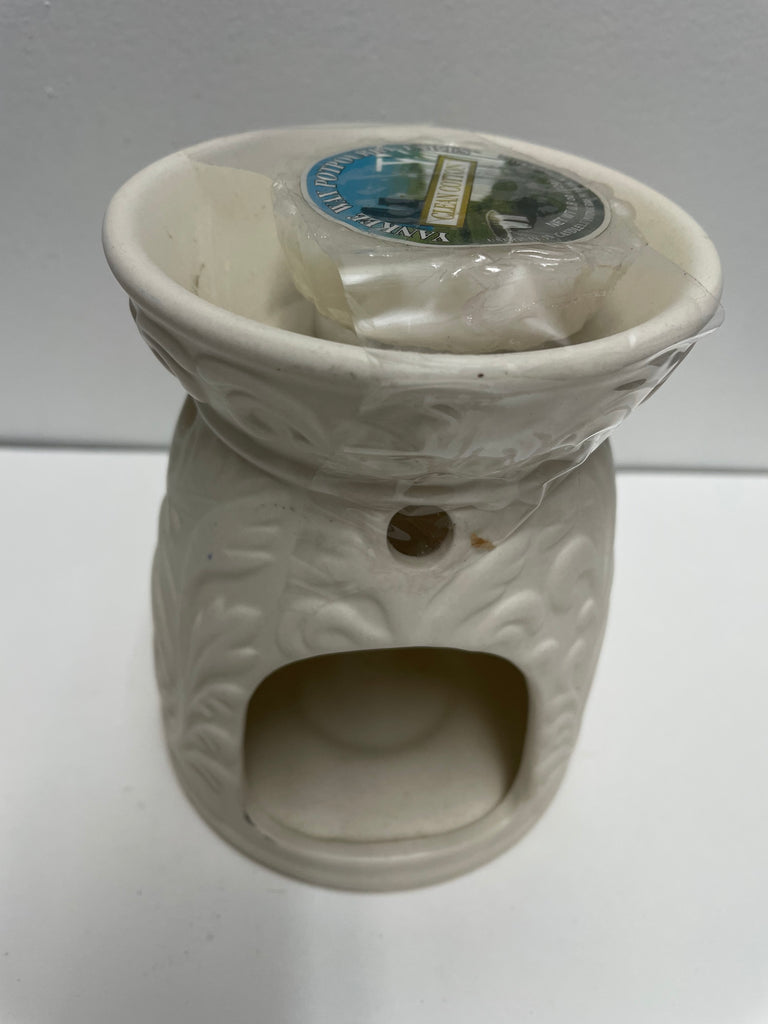White Wax Candle Holder