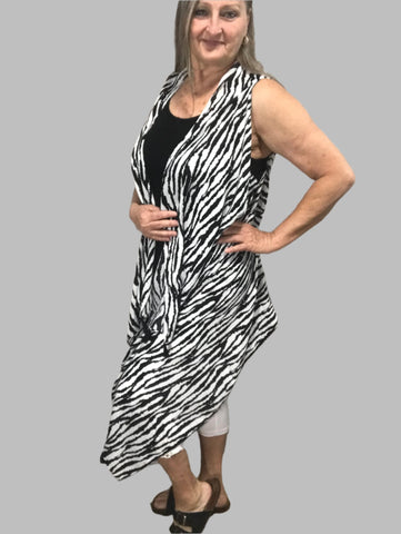 Zebra Print Cardigan