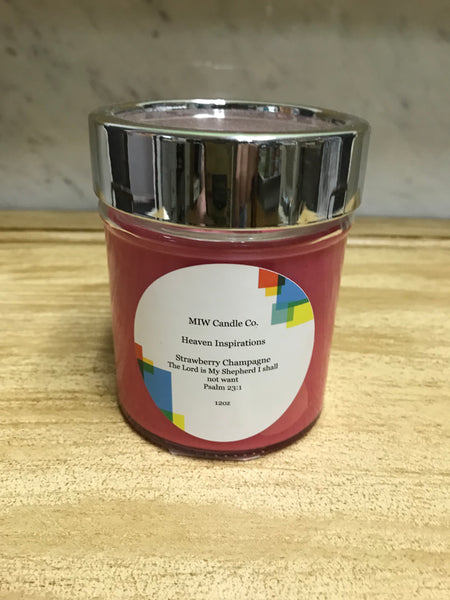 12oz candle - strawberry champagne