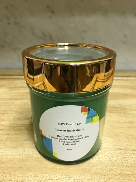 12oz candle - rainbow sherbet