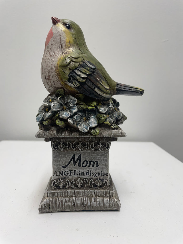 Shelf Sitter Bird on Pedestal "'angel in disquise