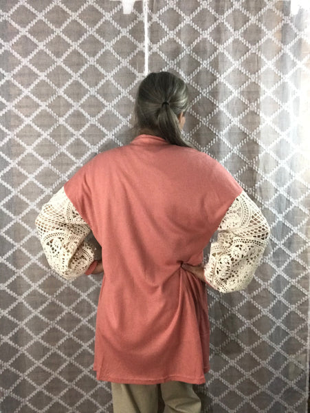 Sweet Mood Lace Sleeve Cardigan