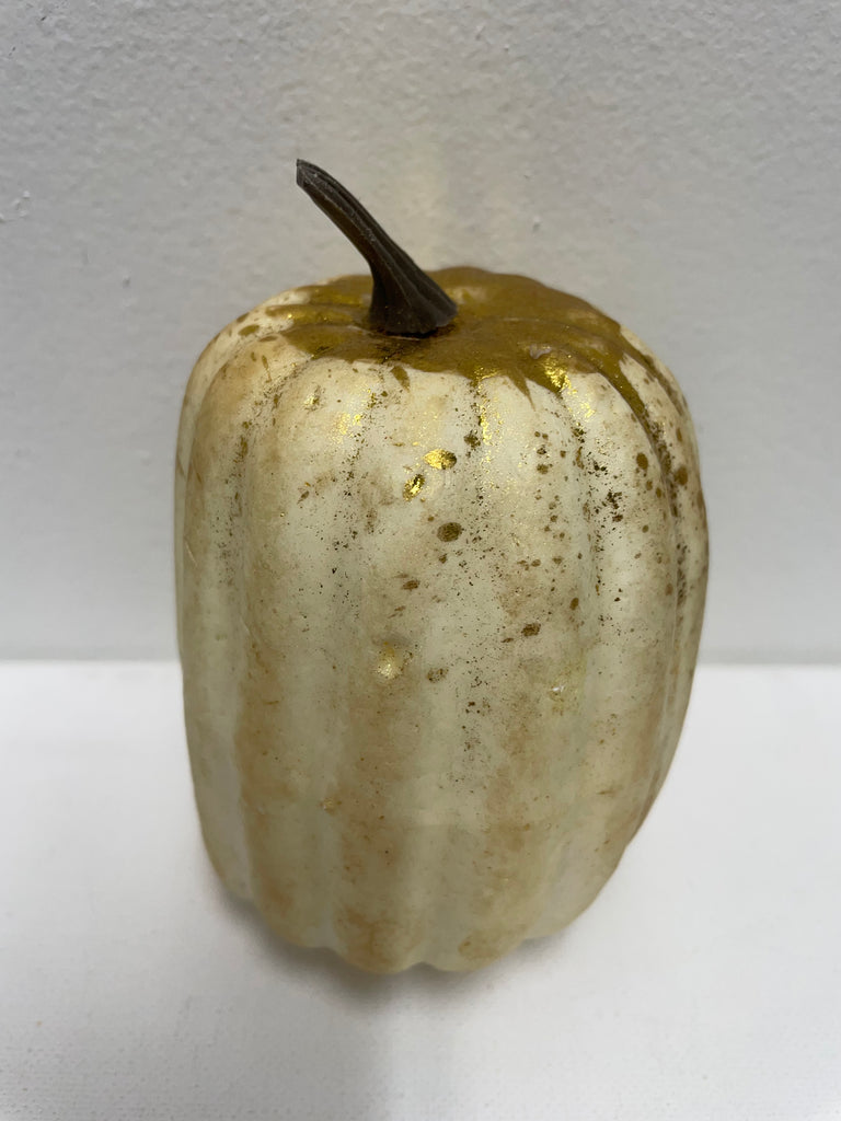 Home Decor Gold & Creme Pumpkins-5"Tall