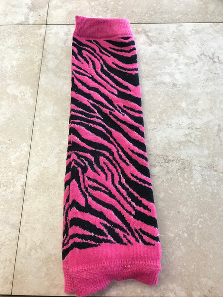 Baby Leg Warmers-Pink/Black Leopard