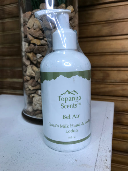 Topanga Scents Goat's Milk Hand & Body Lotion-8oz.bel Air