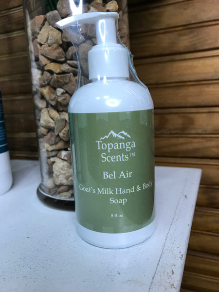 Topanga Scents Goat Milk Hand & Body's Soap-8oz.-bel Air