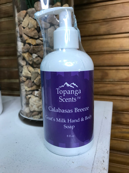 Topanga Scents Goat Milk Hand & Body's Soap-8oz.-calabasas Breeze